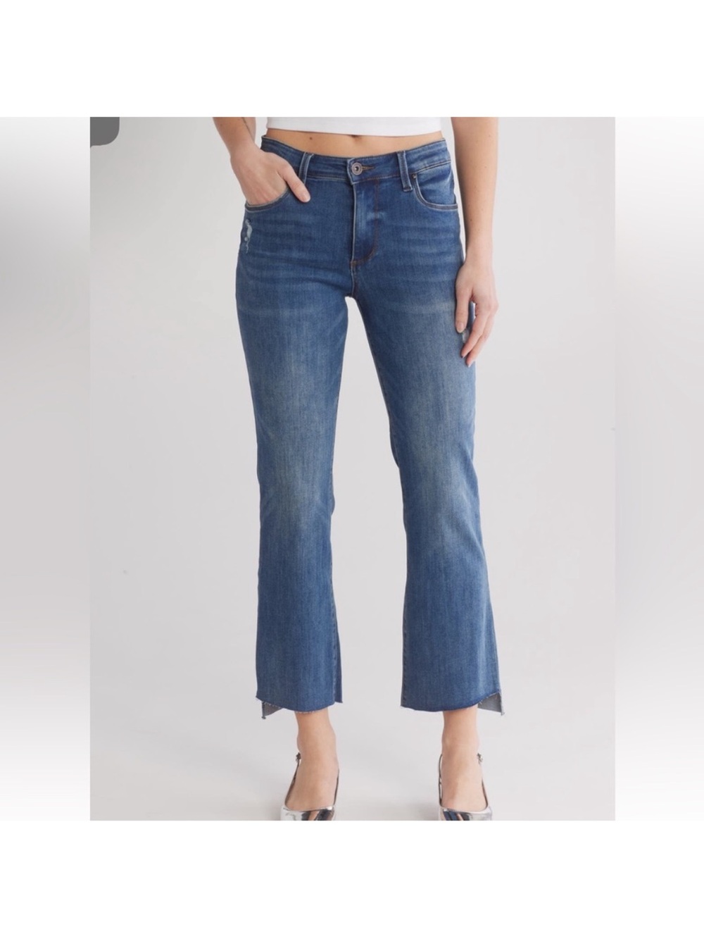 WHETHERLY SAVANNAH HIGH RISE SLIM KICK FLARE JEANS WOMENS SIZE 10